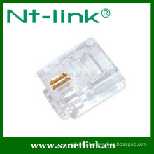 Factory price cat3 6p2c rj11 connector